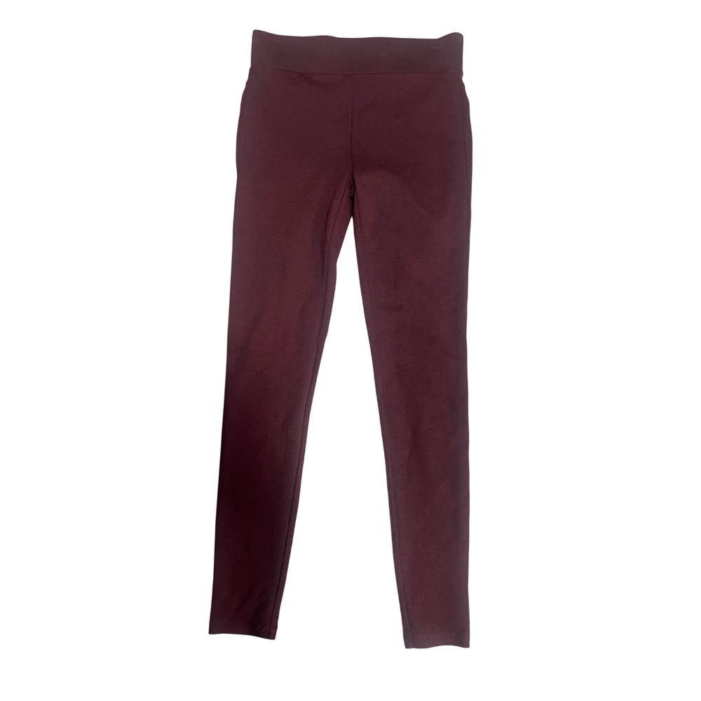 LOFT Pull‎ On Knit Pants XS Extra Small Maroon Casual Athleisure